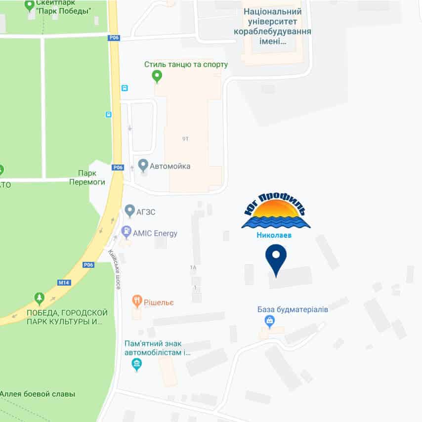 Фото карта Завод металлочерепицы и металлопрофиля Юг Профиль Николаев